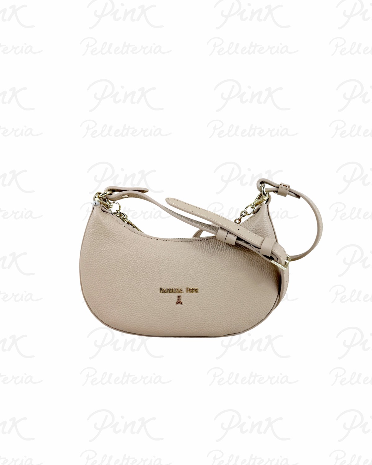 PATRIZIA PEPE Luna Bag Piccola in Pelle 8B0309 L001 R874 Warm Skin