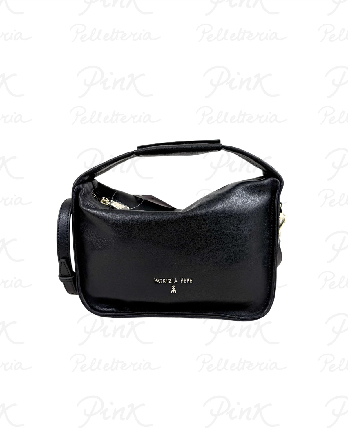 PATRIZIA PEPE Sacca S Soft in Pelle 8B0316 L177 K103 Nero
