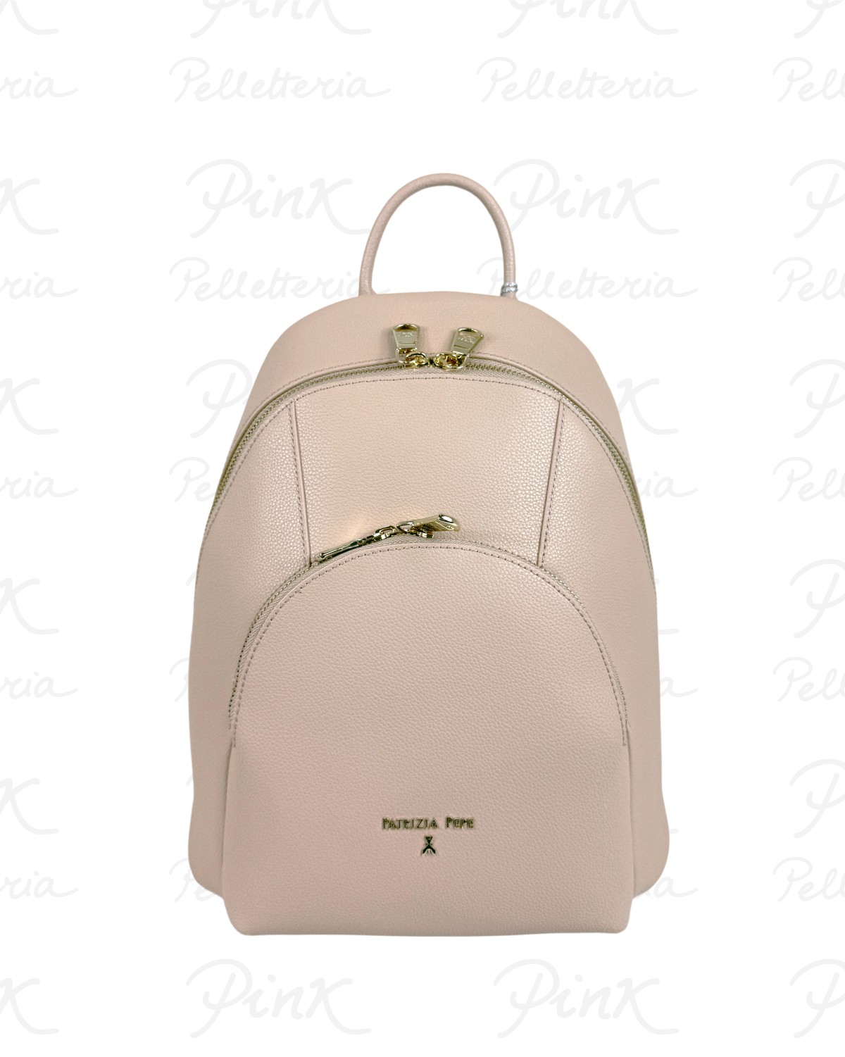 PATRIZIA PEPE Zaino 2 Zip in Pelle 8B0325 L001 R874 Warm Skin
