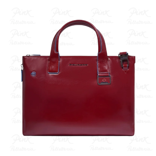 PIQUADRO Cartella Slim 2 Manici in Pelle CA6857B2/R Rosso
