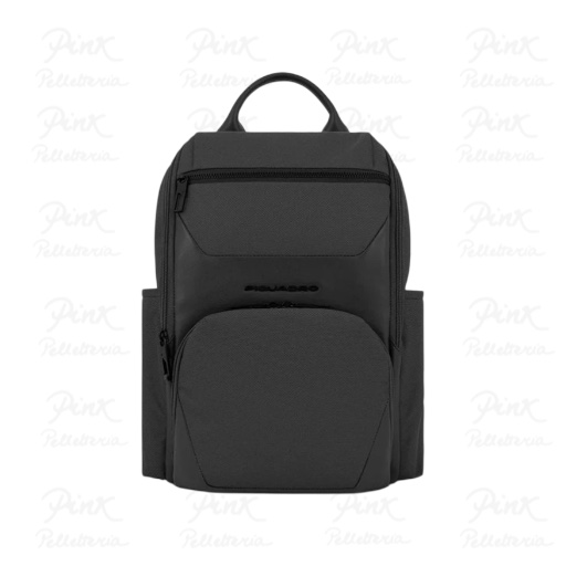 PIQUADRO Zaino in Pelle e Tessuto Porta Pc 13,30" CA6013S124/N Nero