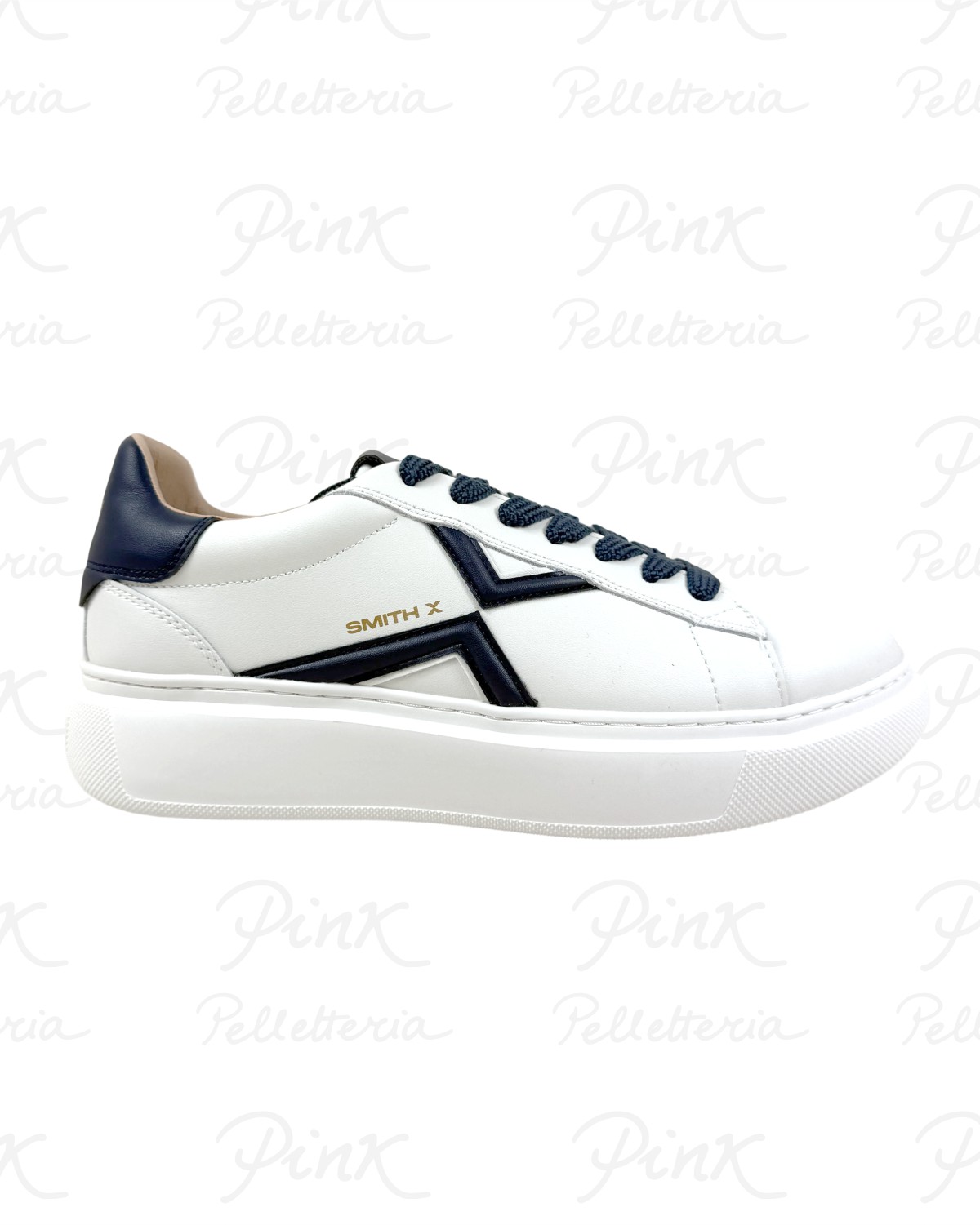 SMITH by Alexander Smith Man College Sneaker SXBDCGM-9702-WBL White Blue