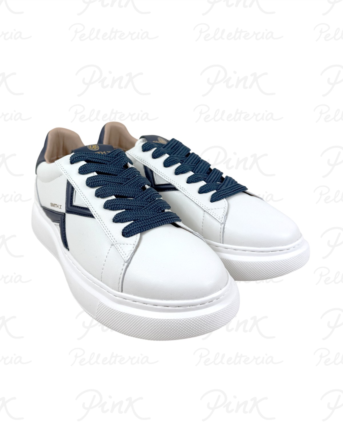 SMITH by Alexander Smith Man College Sneaker SXBDCGM-9702-WBL White Blue