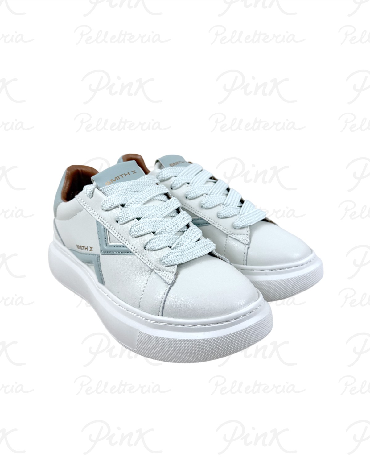 SMITH by Alexander Smith Woman College Sneaker SXBDCGW-9752-WPG White Pastel Green