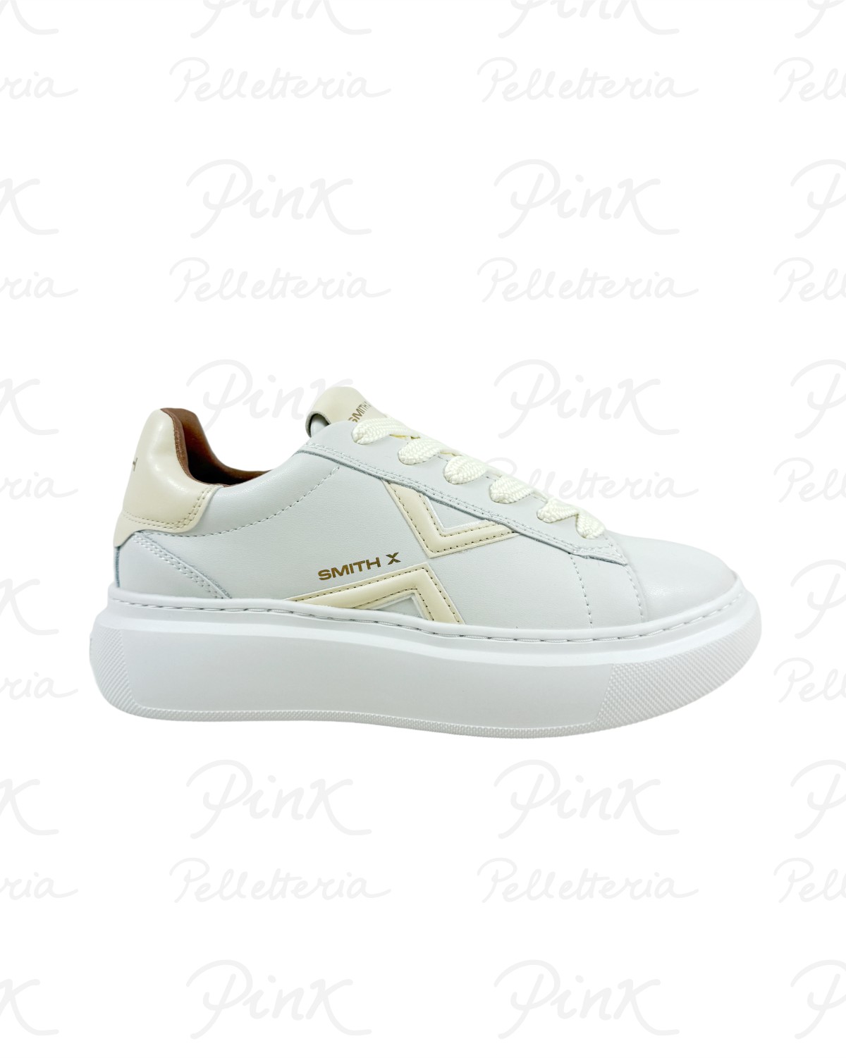 SMITH by Alexander Smith Woman College Sneaker SXBDCGW-9752-WPW White Pastel Yellow