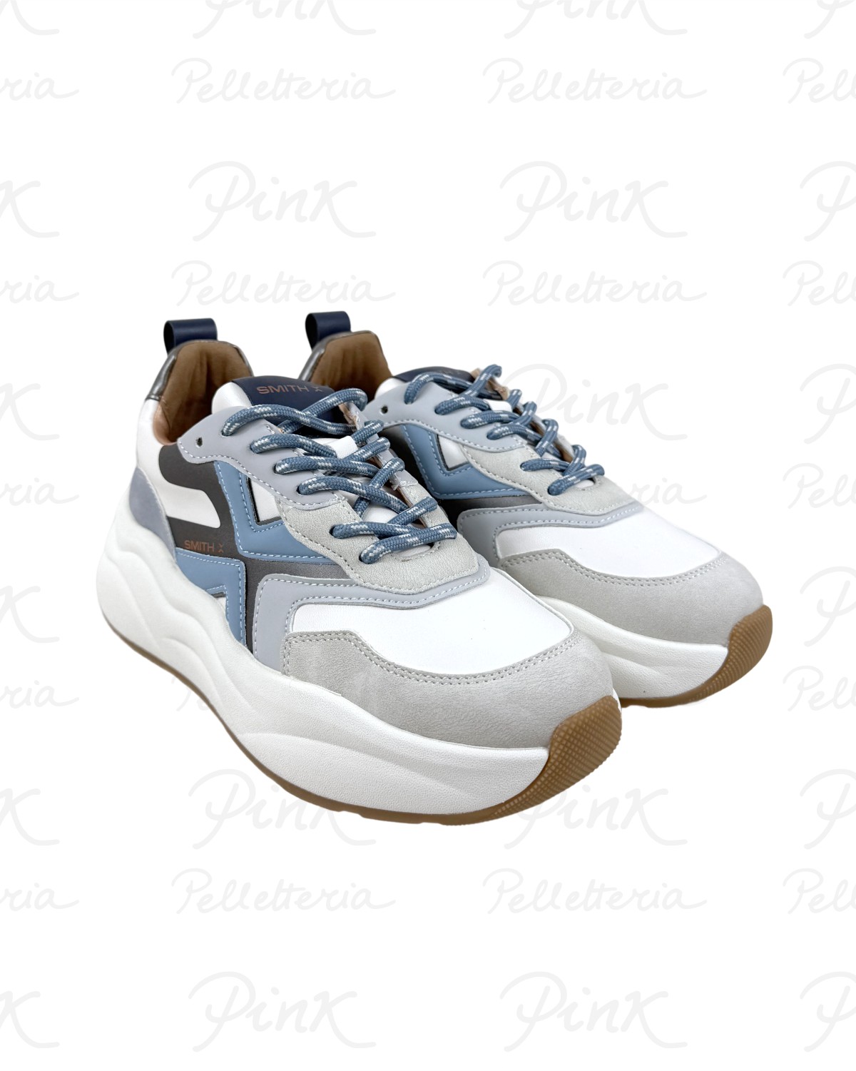 SMITH by Alexander Smith Woman Horizon Sneaker SXBDHZW-8003-LIA Light Ivory Avio