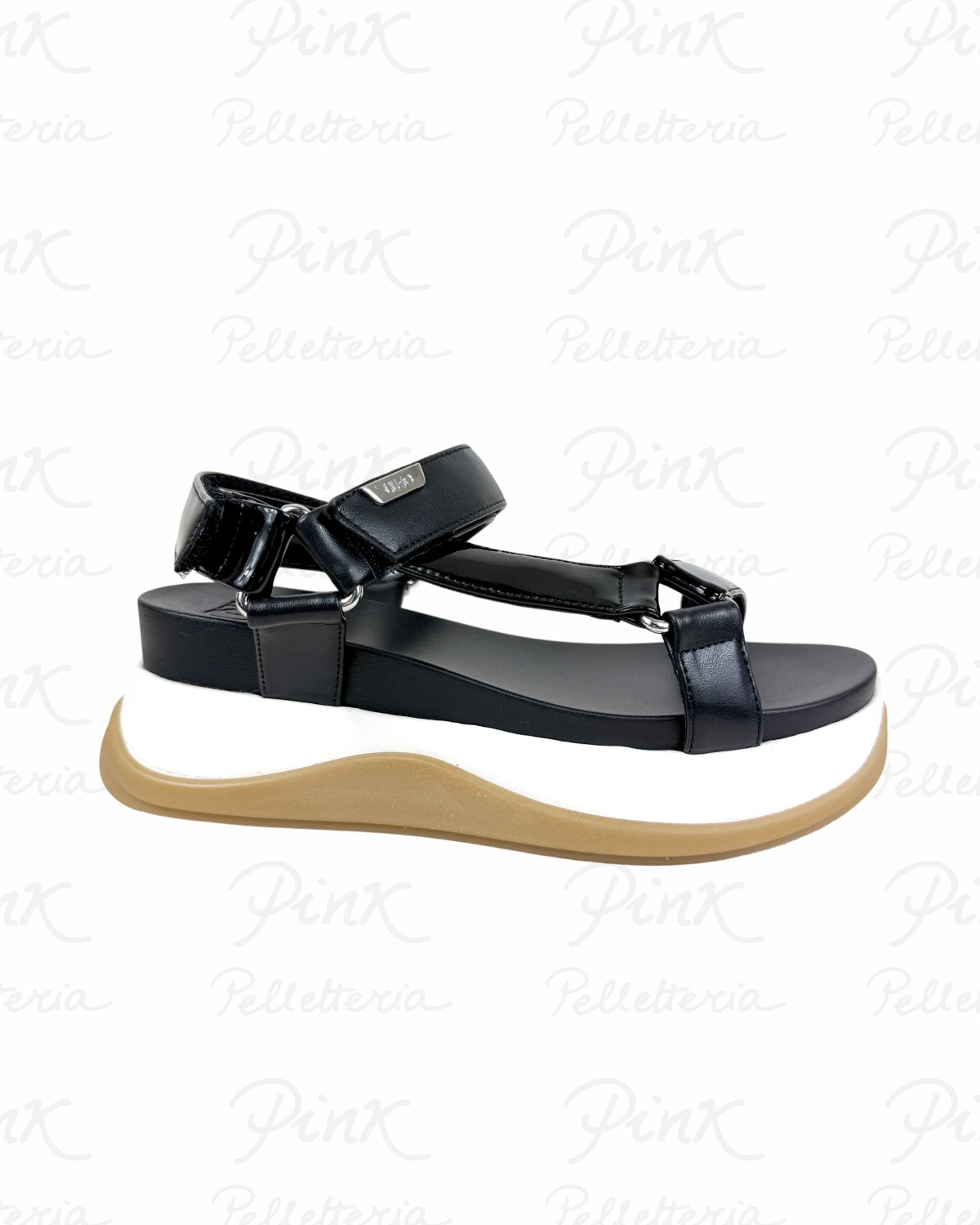 LIU JO Fiona 04 Sandal PatentSpreading BA6089EX24622222 Black