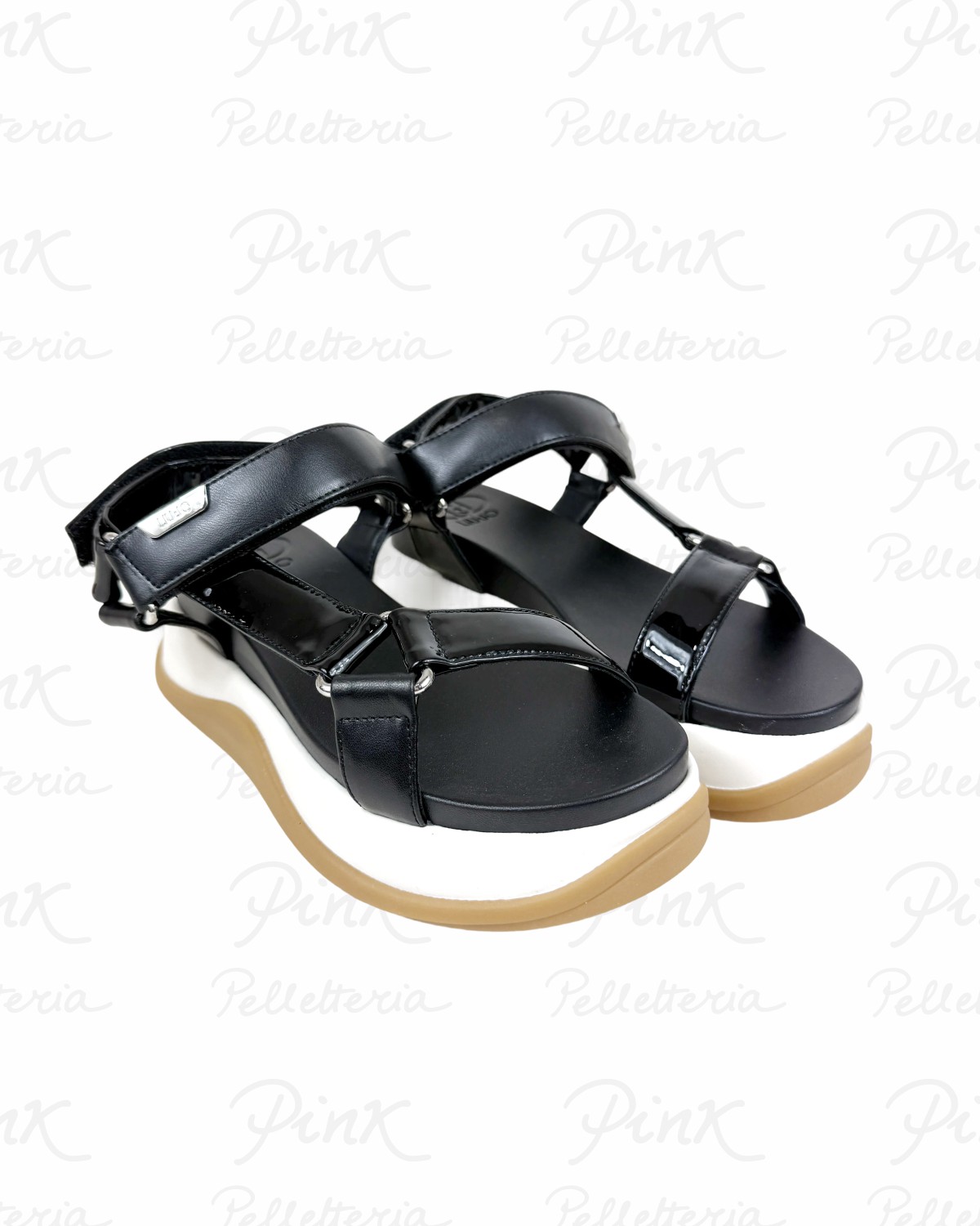 LIU JO Fiona 04 Sandal PatentSpreading BA6089EX24622222 Black