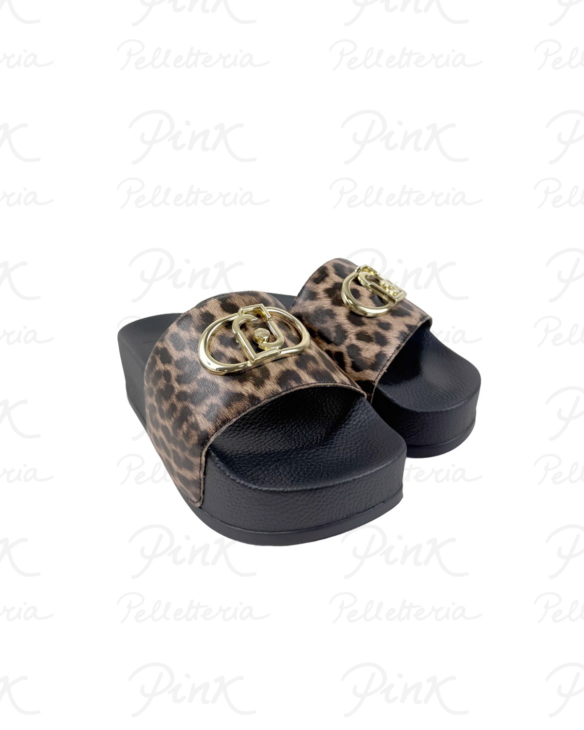 LIU JO Mykonos 01 Slipper Printed Spreading BA6077EX022S19C1 Leopard