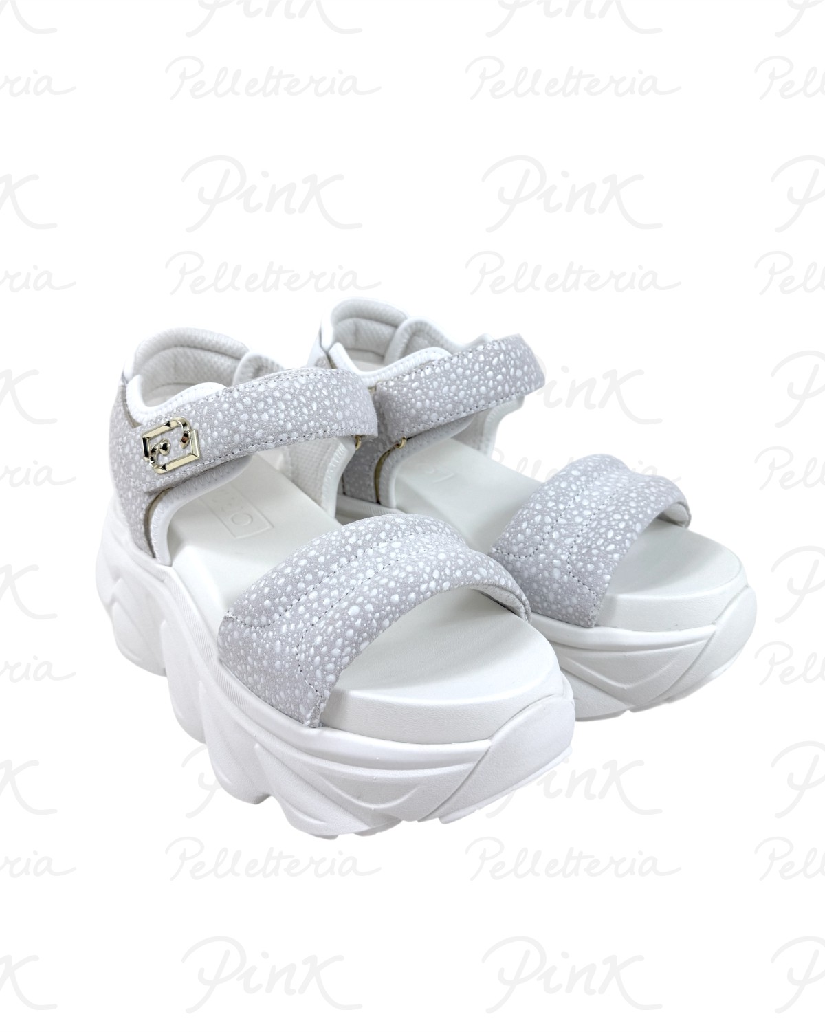 LIU JO Steffy 01 Sandal Printed Calf Leather BA6083PX05101111 White