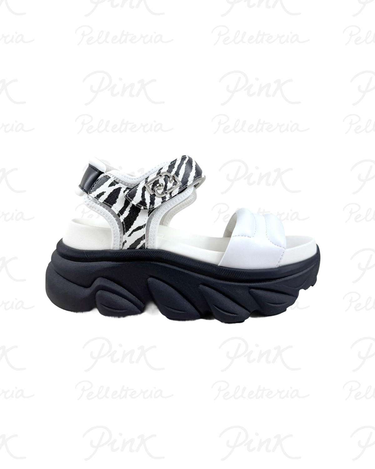 LIU JO Steffy 01 Sandal Spreading BA6083EX014S3015 WhiteZebra
