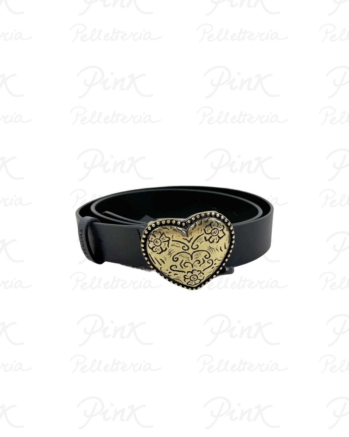 TWINSET-Heart-Buckle-Leather-Belt-261TA4150-S21453-00006-Nero