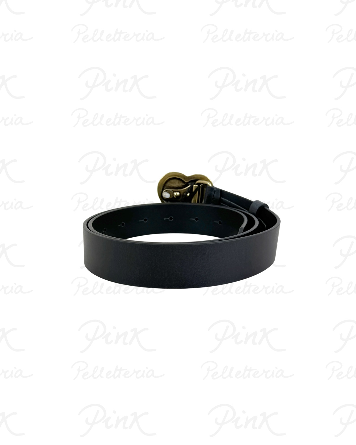 TWINSET-Heart-Buckle-Leather-Belt-261TA4150-S21453-00006-Nero
