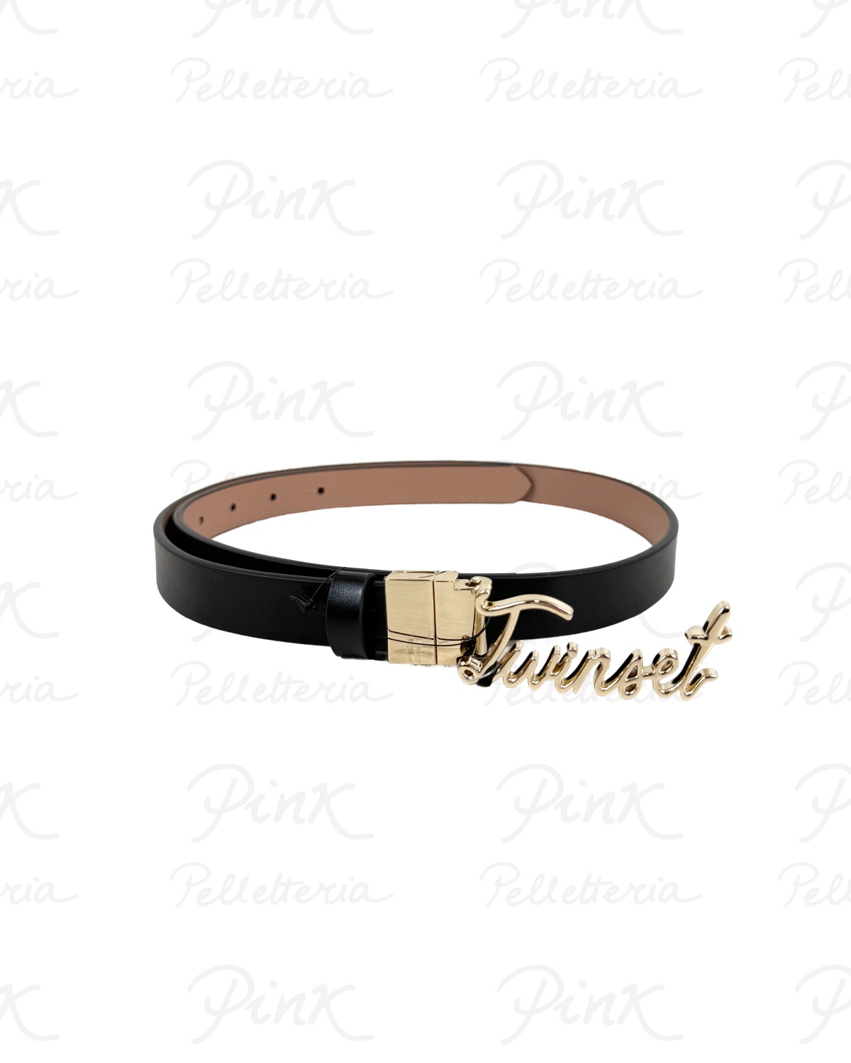 TWINSET Logo Belt Bicolore 261TA4160 S21454 13346 NeroMocha Mousse