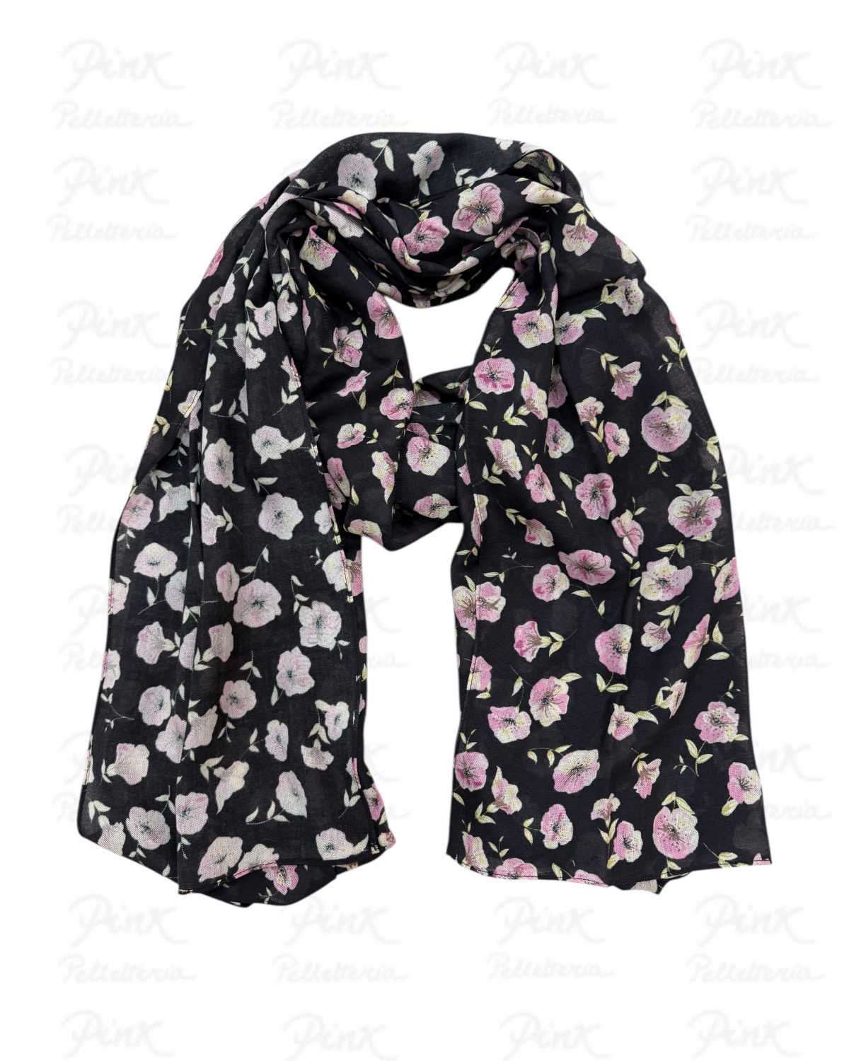 TWINSET Scarf St, Fiore 261TA4450 S18173 13409 Black/Rose
