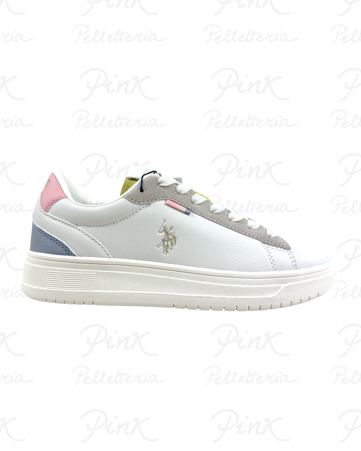 U.S. POLO ASSN. Kosmo Sneaker Woman KOSMO012W6YH1 CRE-LBL02 Cream Light Blue