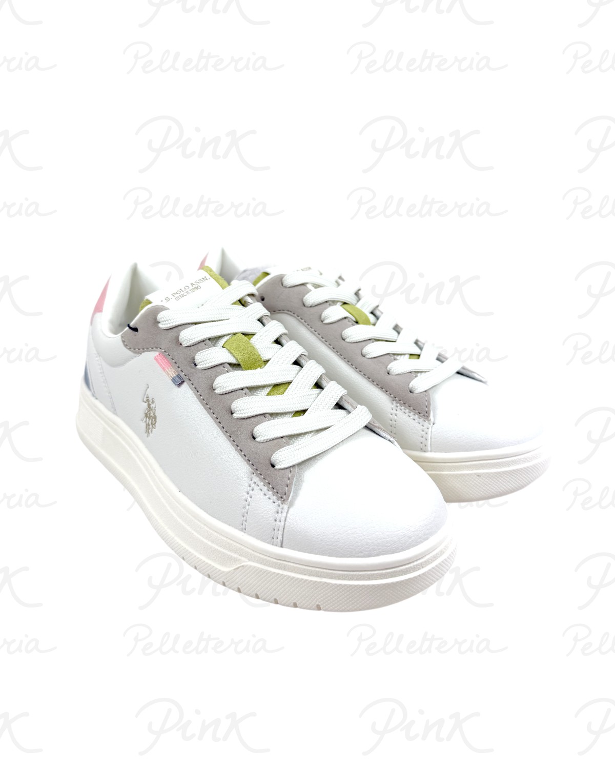 U.S. POLO ASSN. Kosmo Sneaker Woman KOSMO012W6YH1 CRE-LBL02 Cream Light Blue