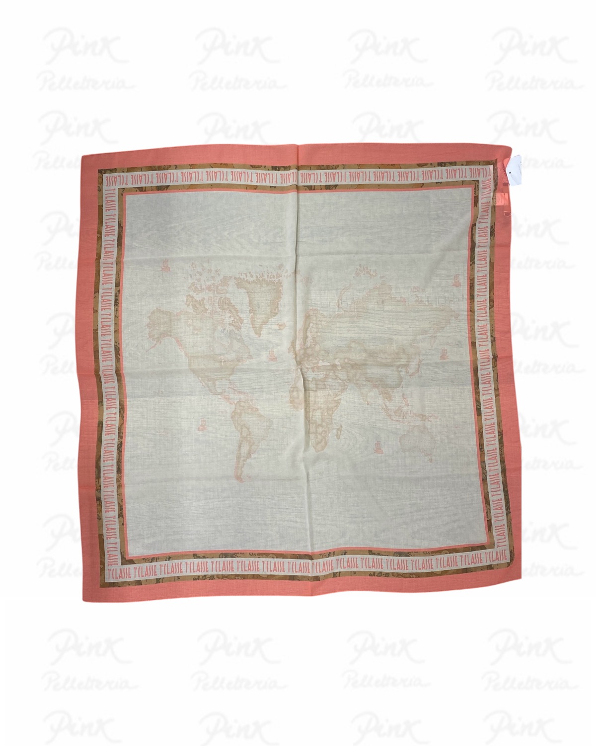 ALVIERO MARTINI PRIMA CLASSE Foulard Logo Cornice F132-1841-0385 Rosa Confetto