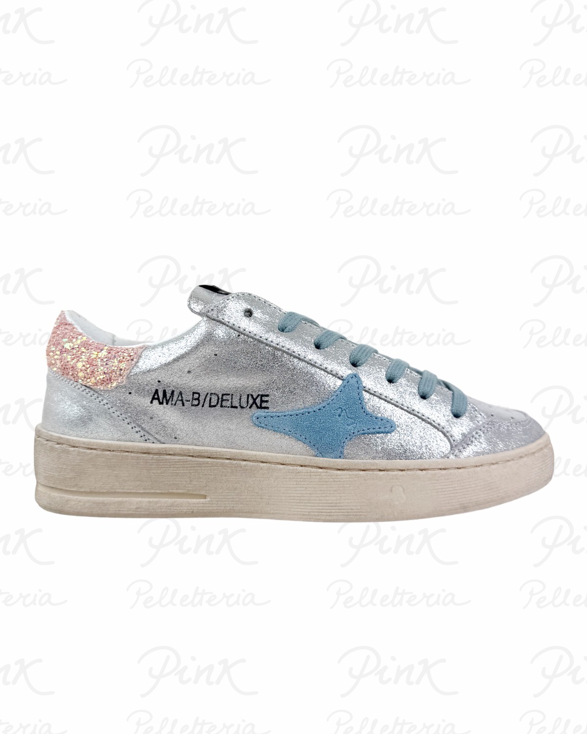 AMA-BRAND Slam Sneaker 4533 SilverAzzurro