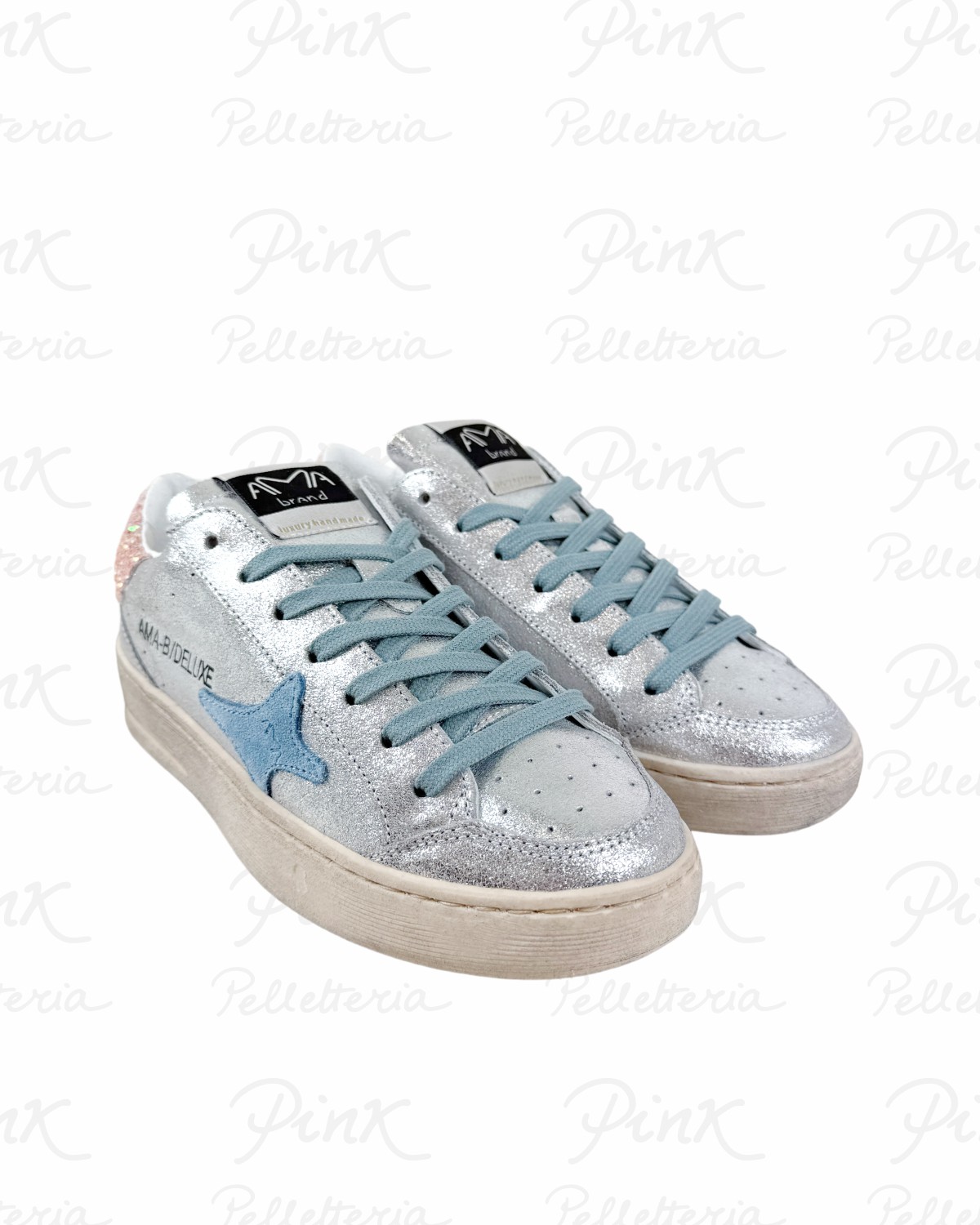 AMA-BRAND Slam Sneaker 4533 SilverAzzurro