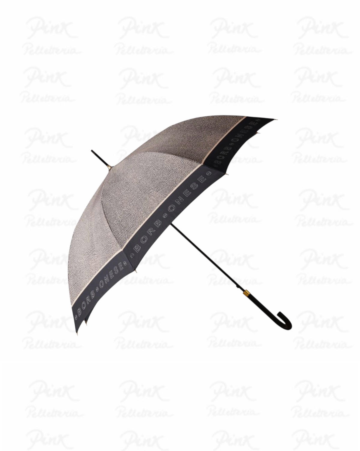 BORBONESE Ombrello Lungo 910900080205 480 Nero/Op Naturale
