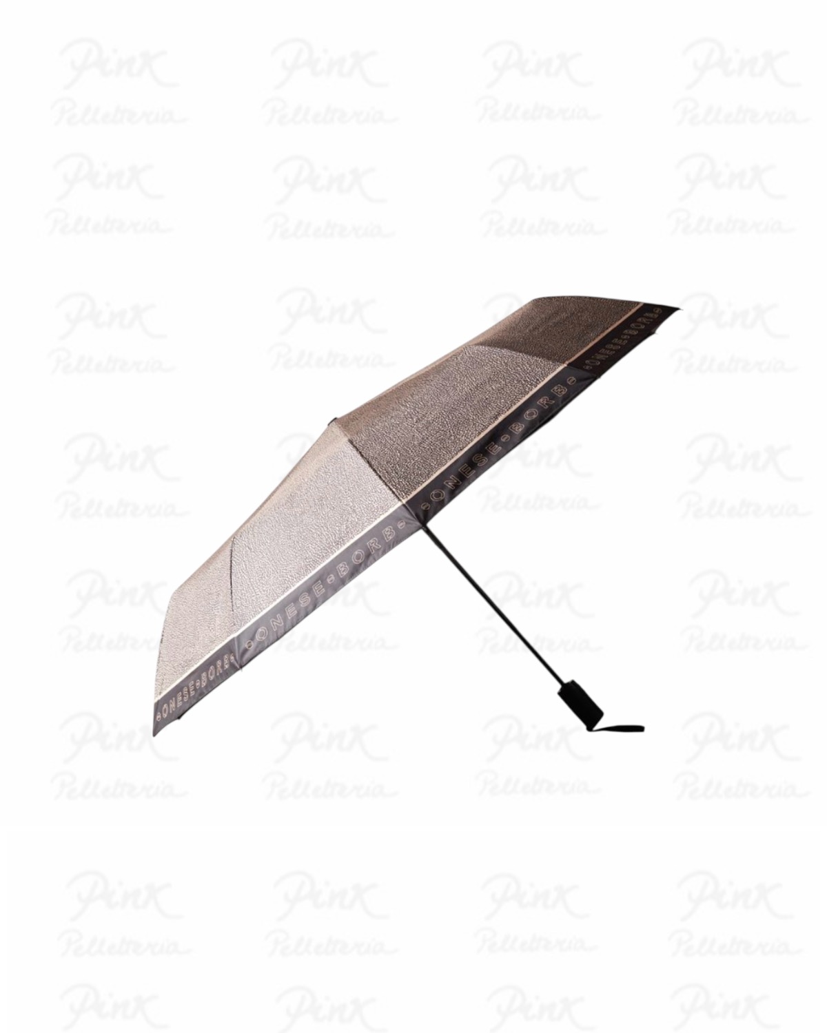 BORBONESE Ombrello Mini Open/Close 910900070203 480 Nero/Op Naturale