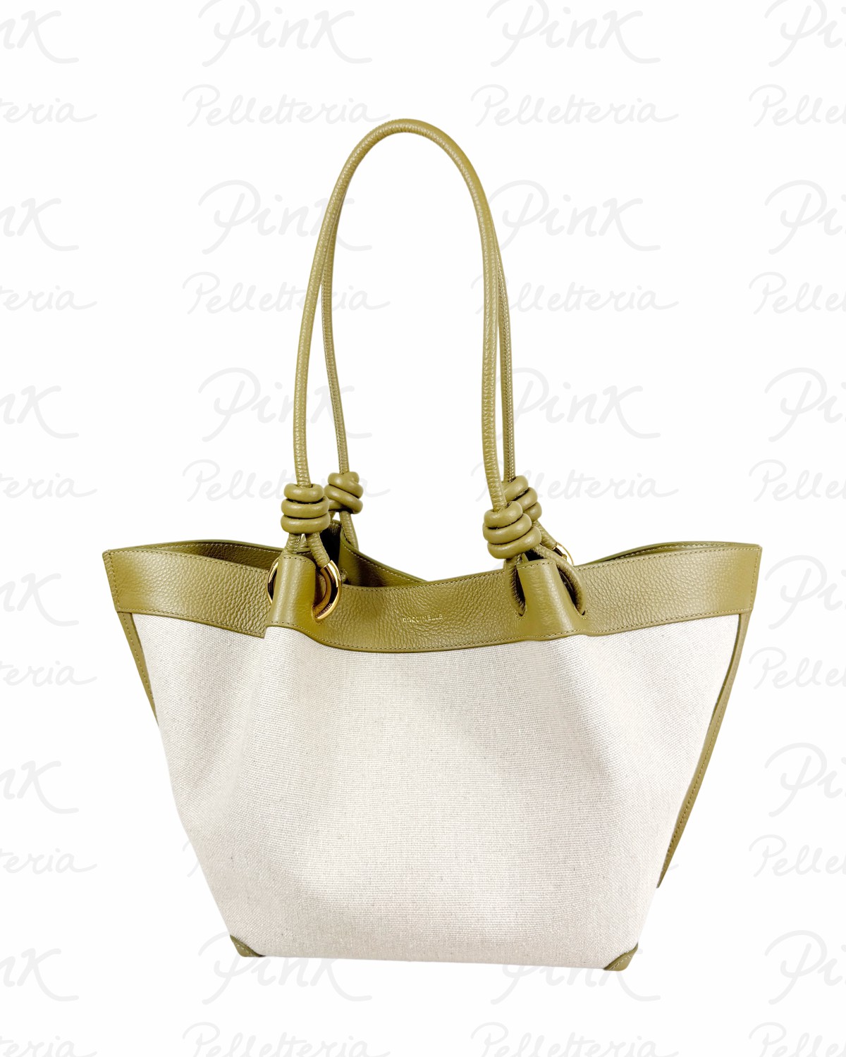 COCCINELLE Finn Canvas Borsa M a Spalla E1U06110201 824 NaturalSeagrass