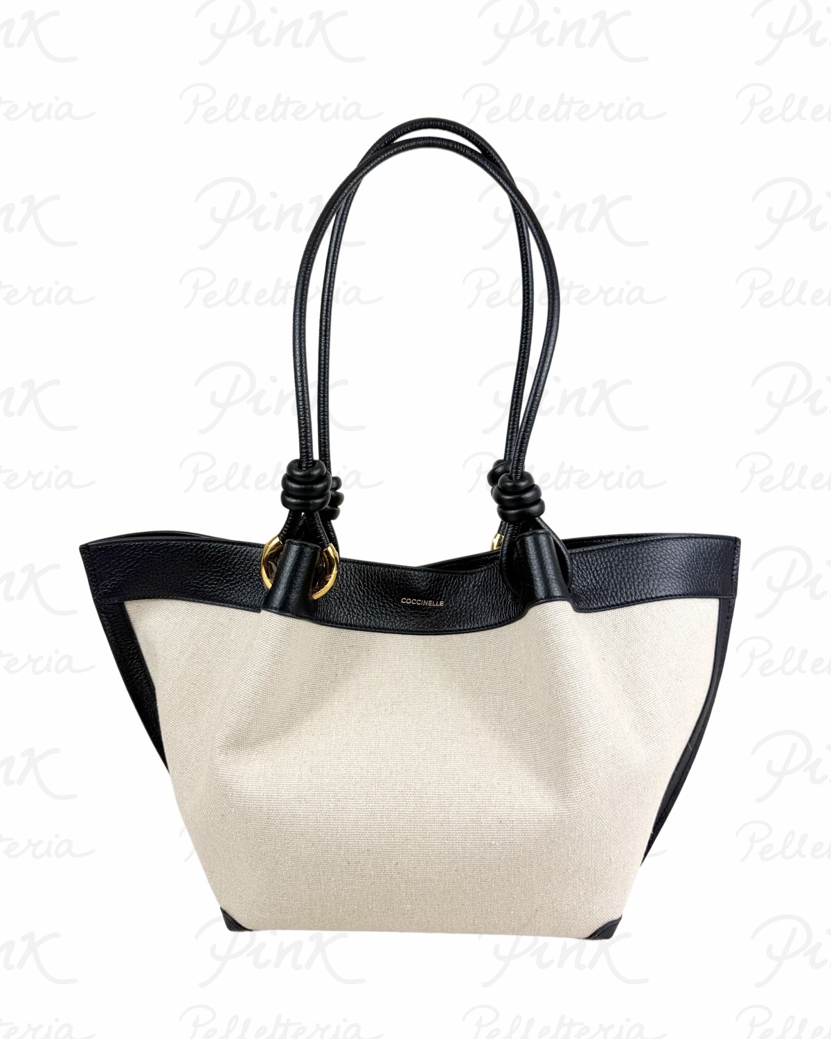 COCCINELLE Finn Canvas Borsa M a Spalla E1U06110201 846 NaturalNoir