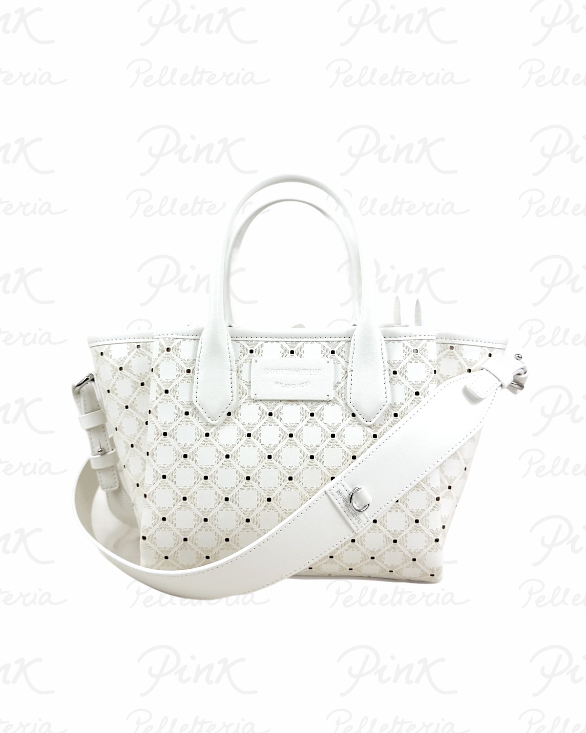 EMPORIO ARMANI Odette Tote S Woman EW002328-AF25207-M0358 BiancoNudo