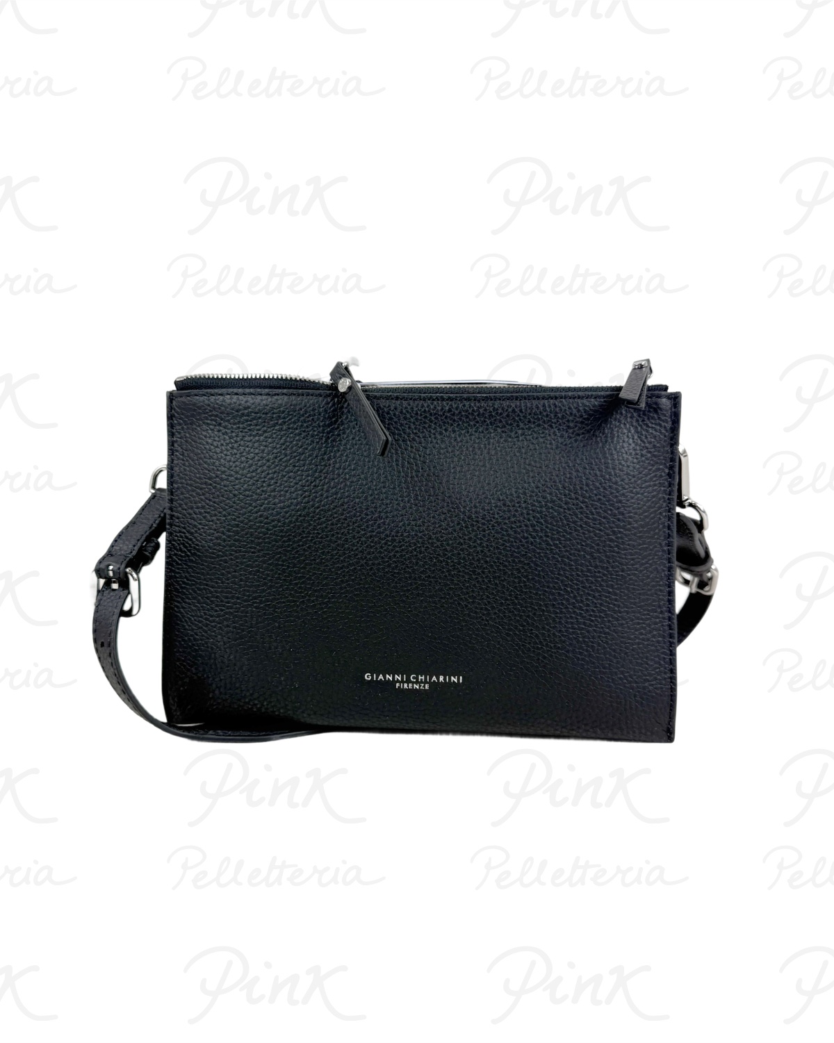 GIANNI CHIARINI Lucille Tracolla Media 2 Zip 11811-COMM-GRN-001 Nero