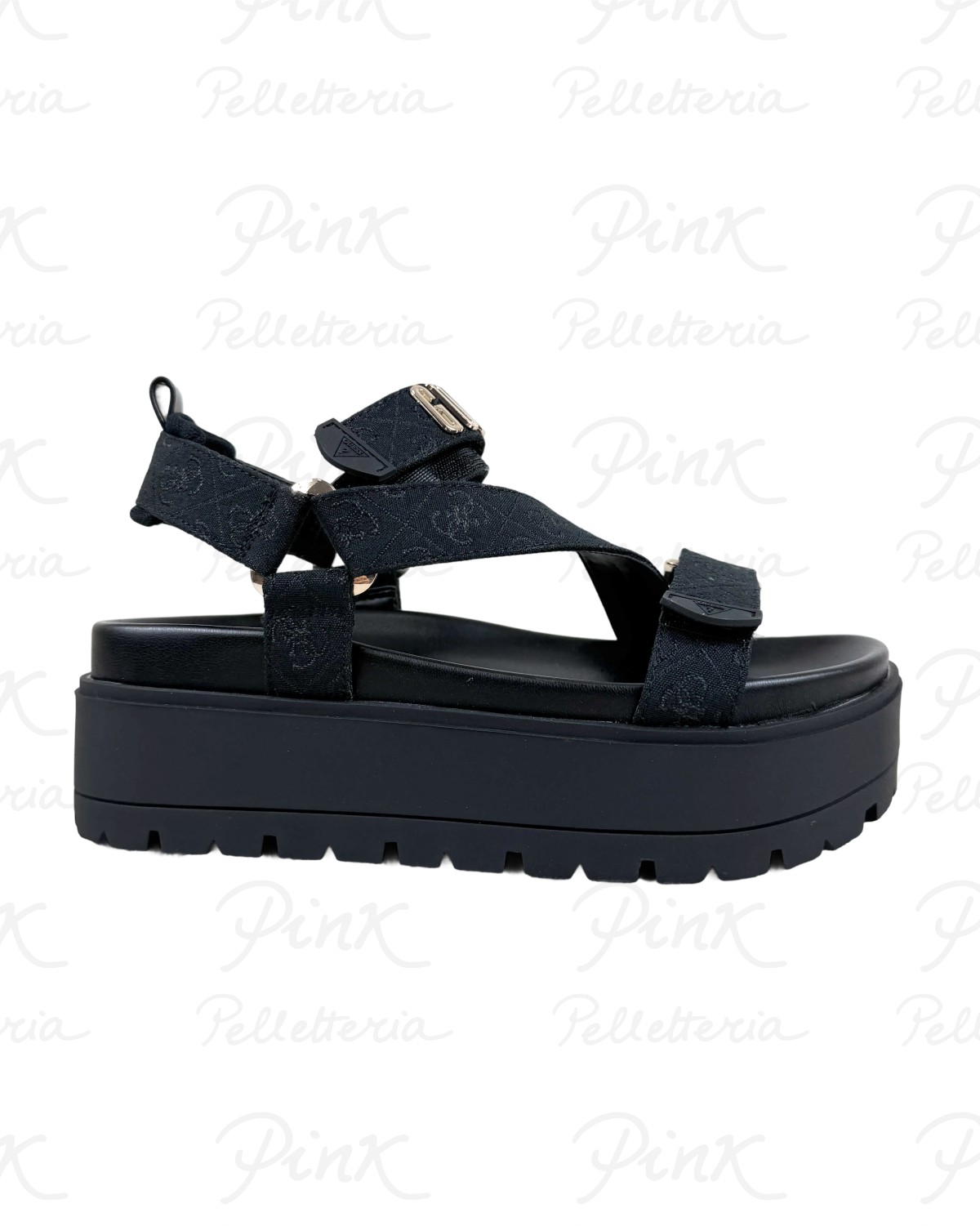 GUESS .Fetta Sandalo Strap + Incroci FLJFTTFAL03 BLACK Black