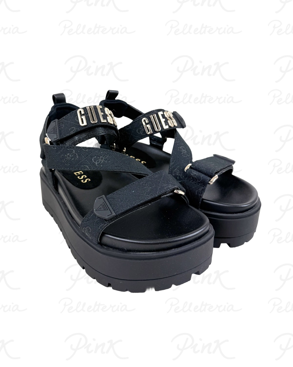 GUESS .Fetta Sandalo Strap + Incroci FLJFTTFAL03 BLACK Black