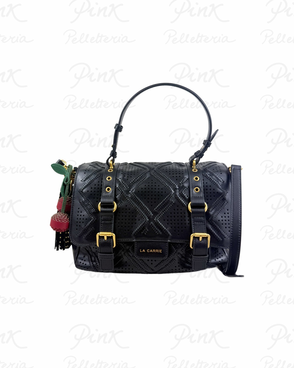 LA CARRIE Labyrinth Atena Big Manico + Patta 161P-XB-401-LEA Black