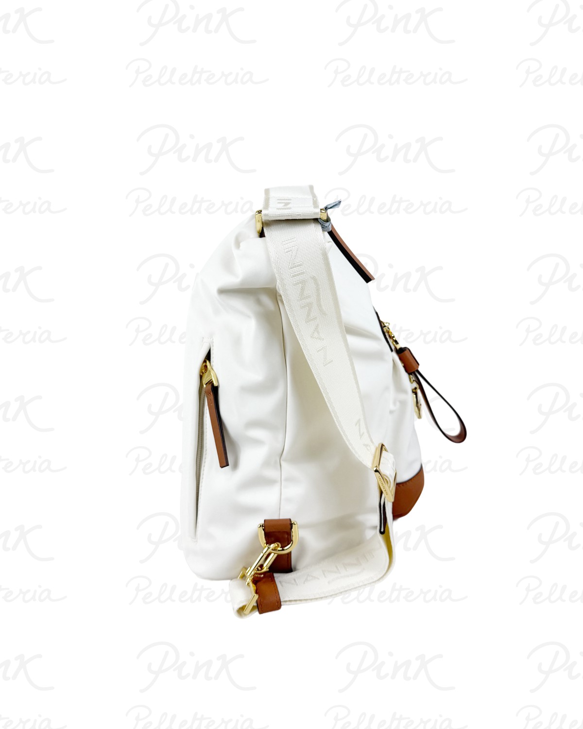 NANNINI Liberty SaccaZaino 18076 Off-WhiteCuoio