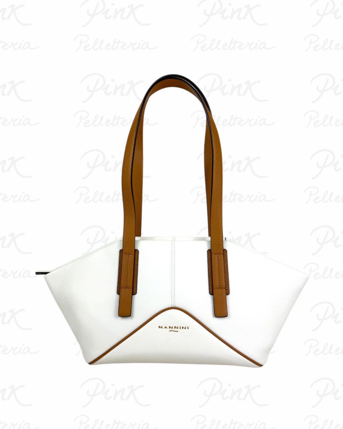NANNINI Ruth Borsa a Spalla 19012 CognacOff White