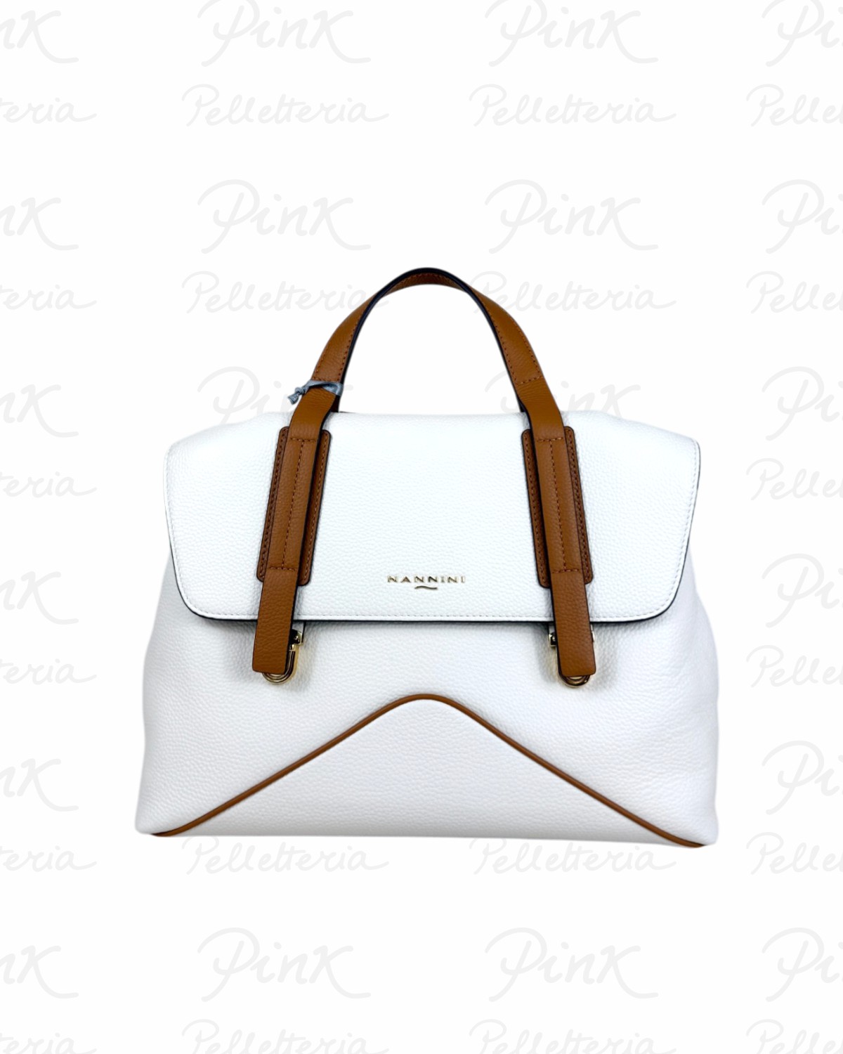 NANNINI Ruth BorsaZaino 19014 CognacOff White