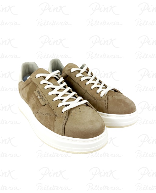 WOOLRICH Arrow Sneaker Man Milled Nabuk-Abrasivato WFM252010B30AF BeigeOff White