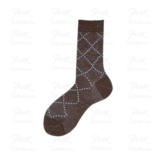 ALTO MILANO Check Calza Corta Donna 1103DC-025 Noce Medio