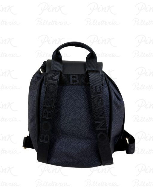 BORBONESE Cottage Zaino Medium Tess. Ricic. st OpVitello 91010122AJ0-Y66 Nero