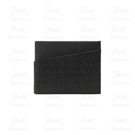 CALVIN KLEIN Ck Must Mono Bifold Wallet K50K510318-01I Black Tonal Mono