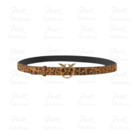 PINKO Love Berry H2 Belt Maculato 100143-A32A-M35Q Marrone/Antique Gold