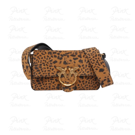 PINKO Love One Slouchy Mini Maculato 106244-A32A-M35Q Marrone/Antique Gold