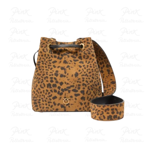 PINKO Secchiello Mini Maculato 104303-A32A-M35Q Marrone/Antique Gold
