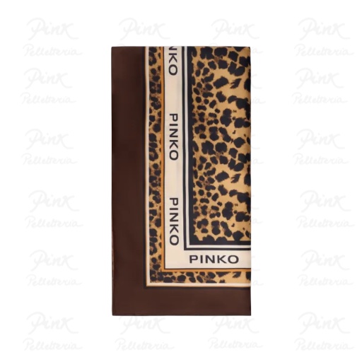 PINKO Tango Foulard Twill Maculato 106651-A38F-L3Z Marrone/Nero/Ecru'
