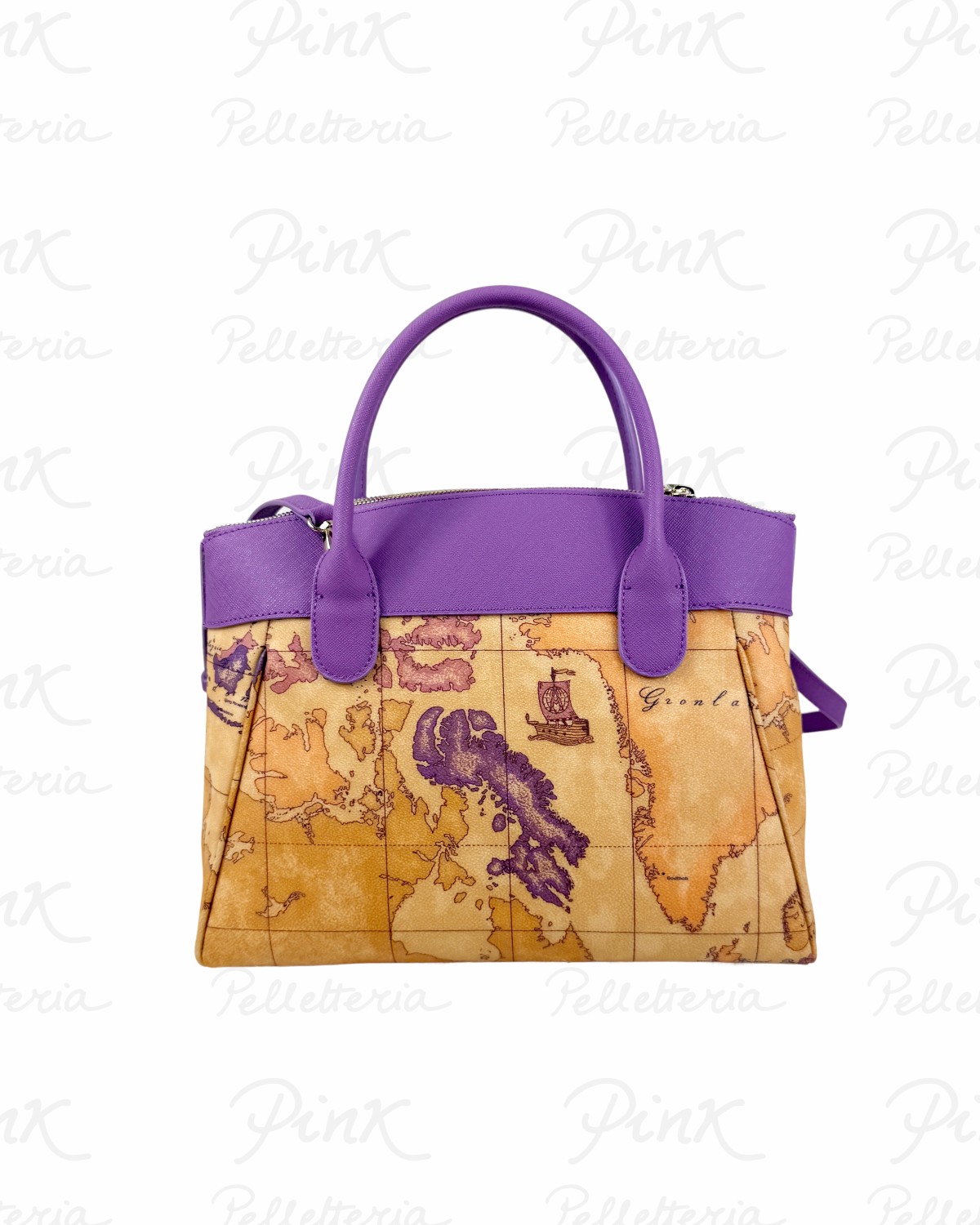 ALVIERO MARTINI PRIMA CLASSE Geo Bouganville Borsa a Mano cTracolla LE75-9921-0261 Viola