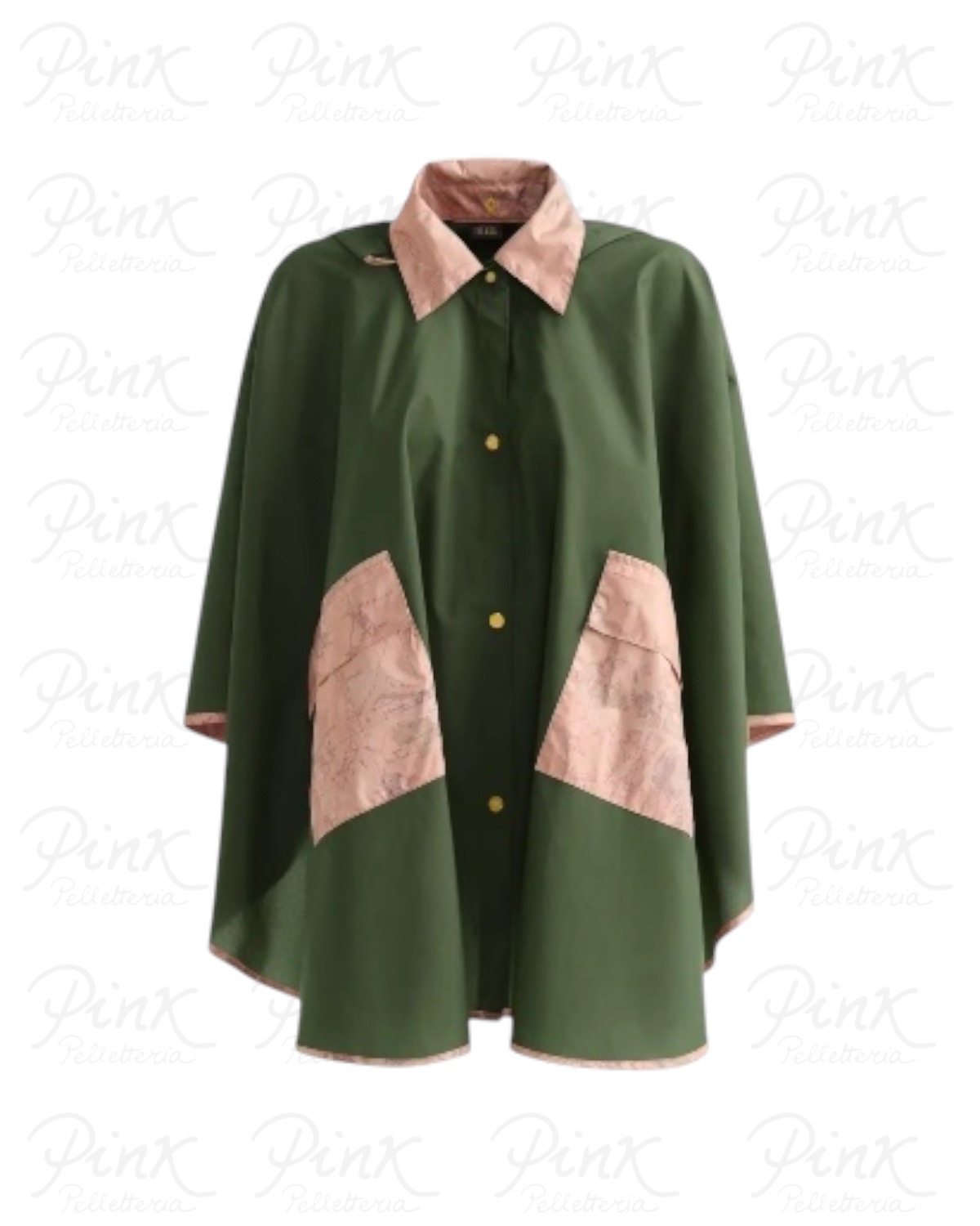 ALVIERO MARTINI PRIMA CLASSE Mantella Poncho Impermeabile 910-M Verde Oliva