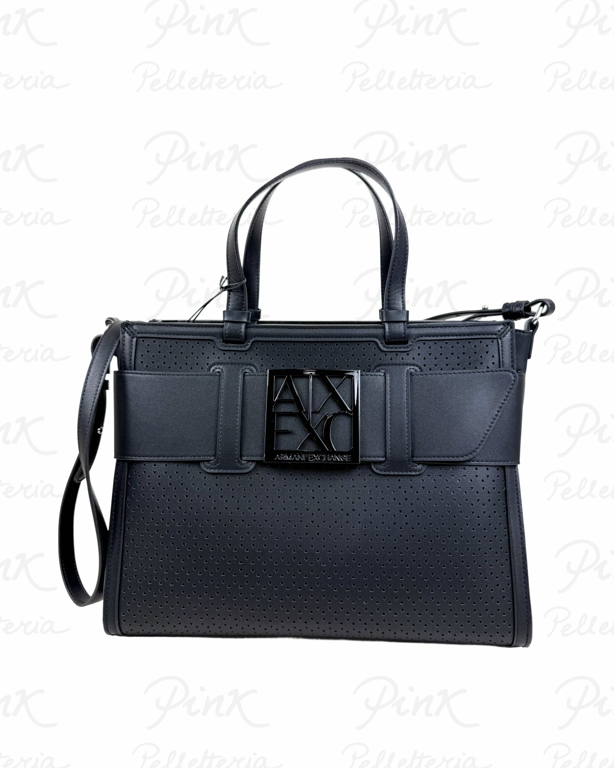 ARMANI EXCHANGE Susy Laser Cut Big Tote Woman XW000920-AF22626-UC001 Black
