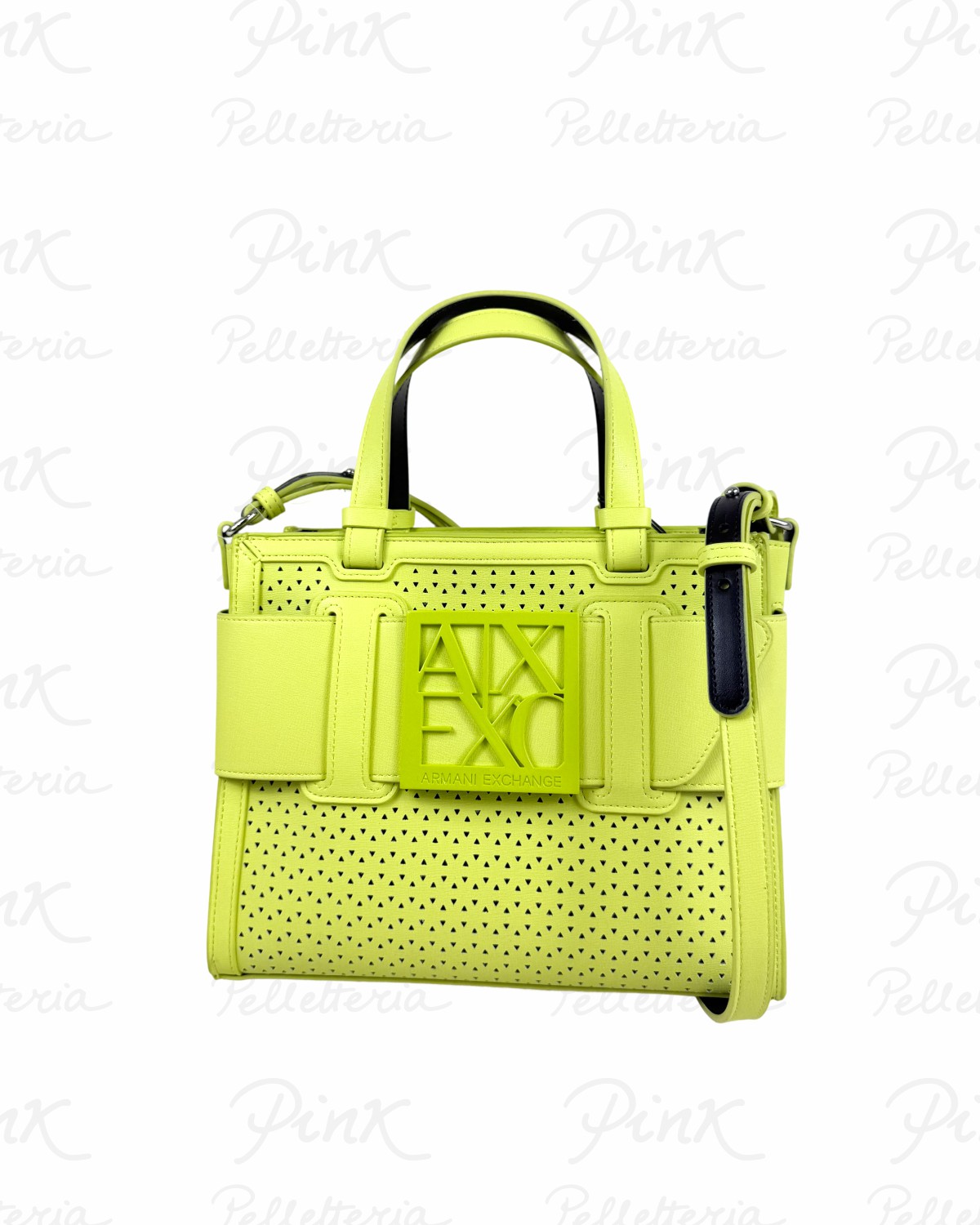 ARMANI EXCHANGE Susy Laser Cut Tote M Woman XW000392-AF22626-U2194 Crystal Citrus
