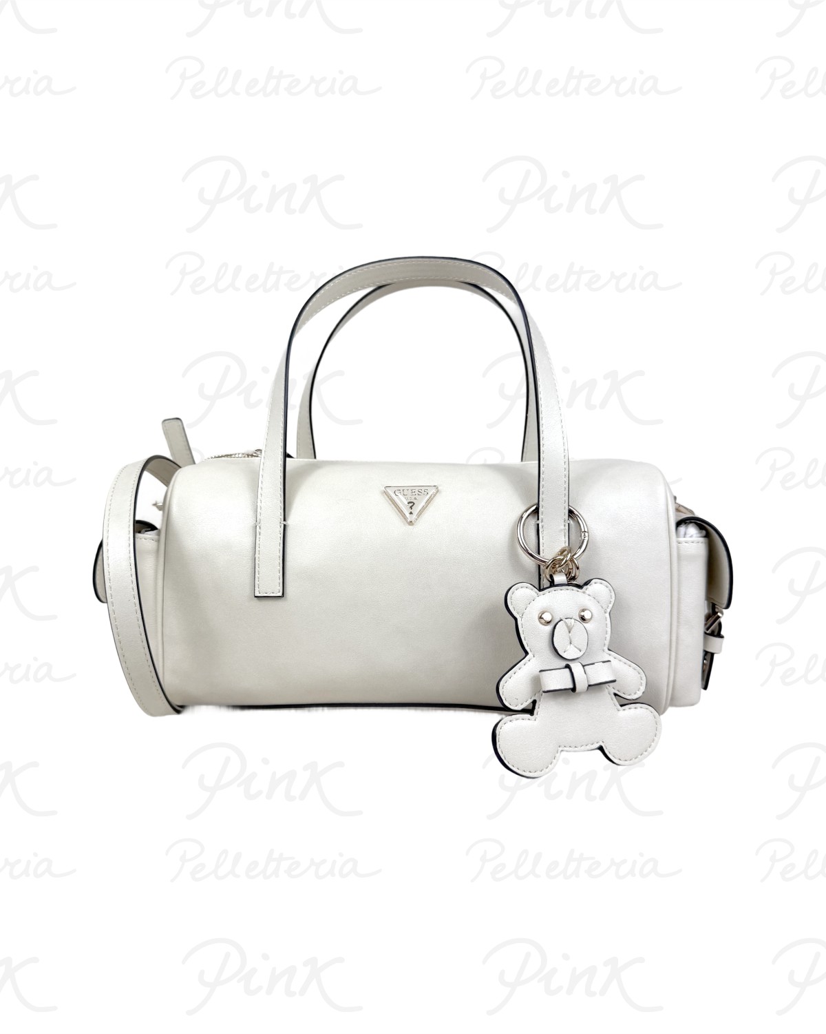 GUESS Kassie Small Box Satchel HWTG9930050 OFF Off White