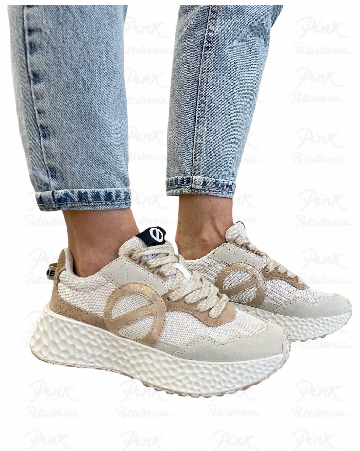 NO NAME Carter Jogger Sneaker Woman NNVEKSDSAJ Dove/Dove/Nude - immagine 4